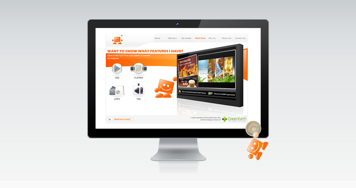 Squareface Digital Signage Website Design